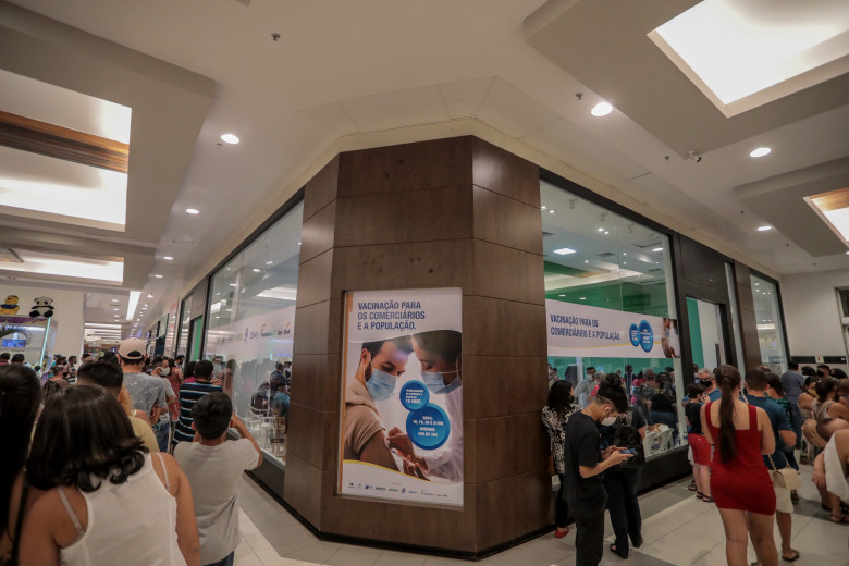 Porto Velho Shopping foi um dos pontos de vacinação definidos pela Semusa