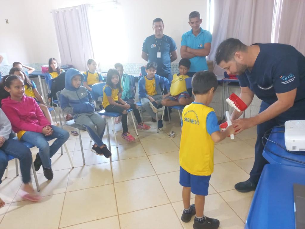 Escola rural que recebeu a ação atende crianças de 6 a 12 anos