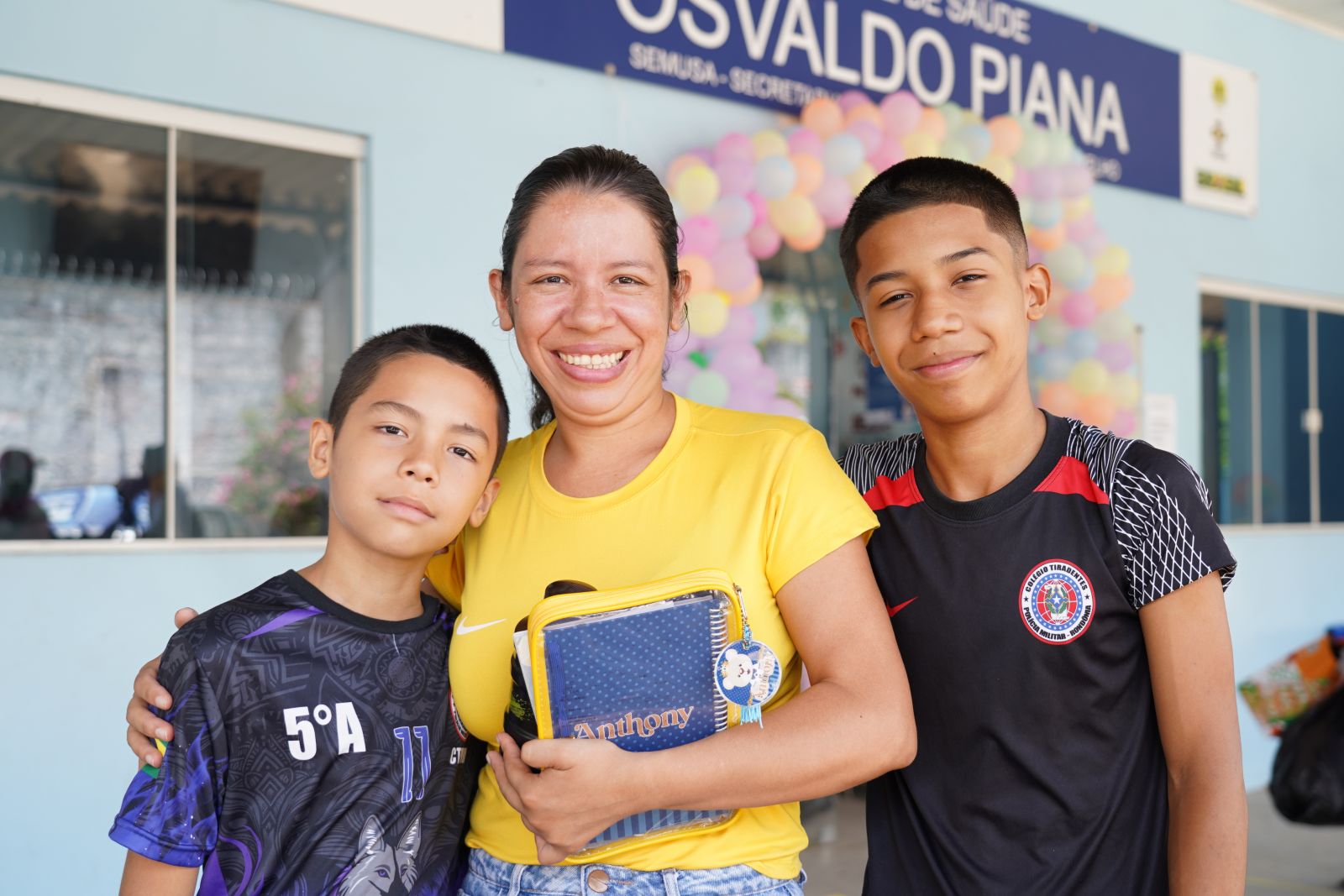 Para Cassiana Oliveira, o Dia D facilitou o compromisso com a saúde dos dois filhos