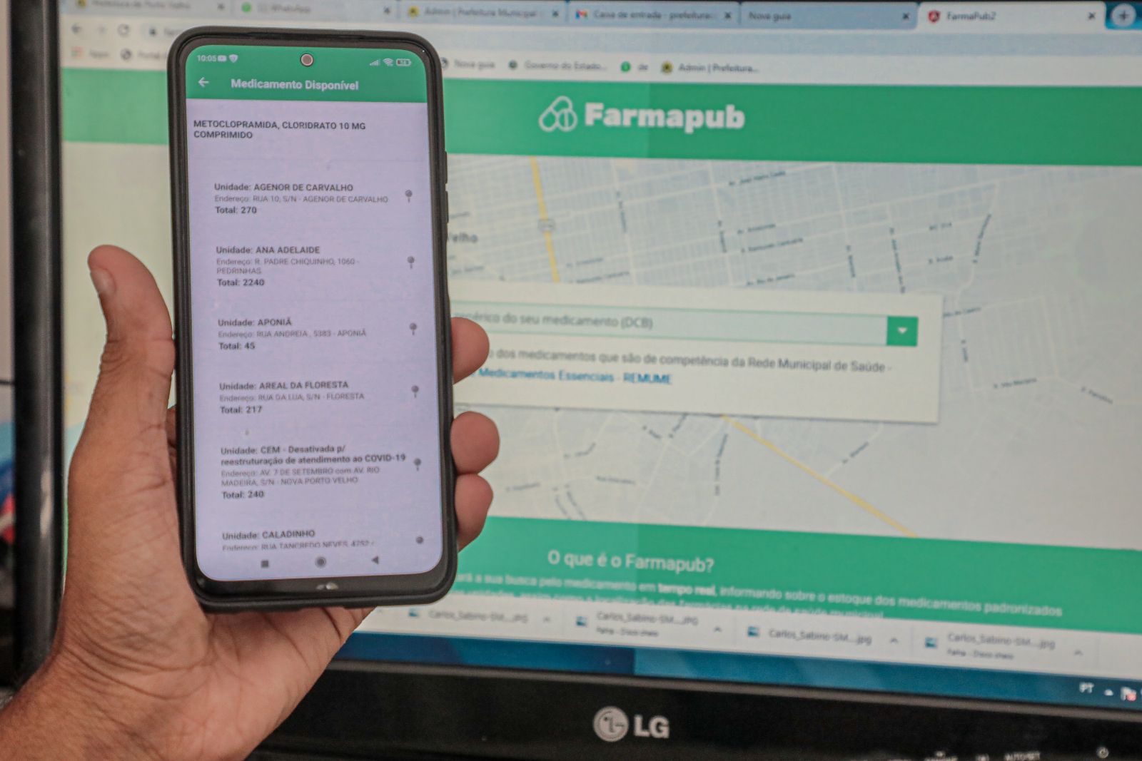 Pelo aplicativo também é possível fazer a consulta e visualizar as unidades