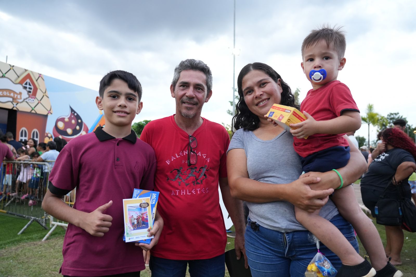 Felipe Gabriel, de 11 anos, que foi ao parque com os pais
