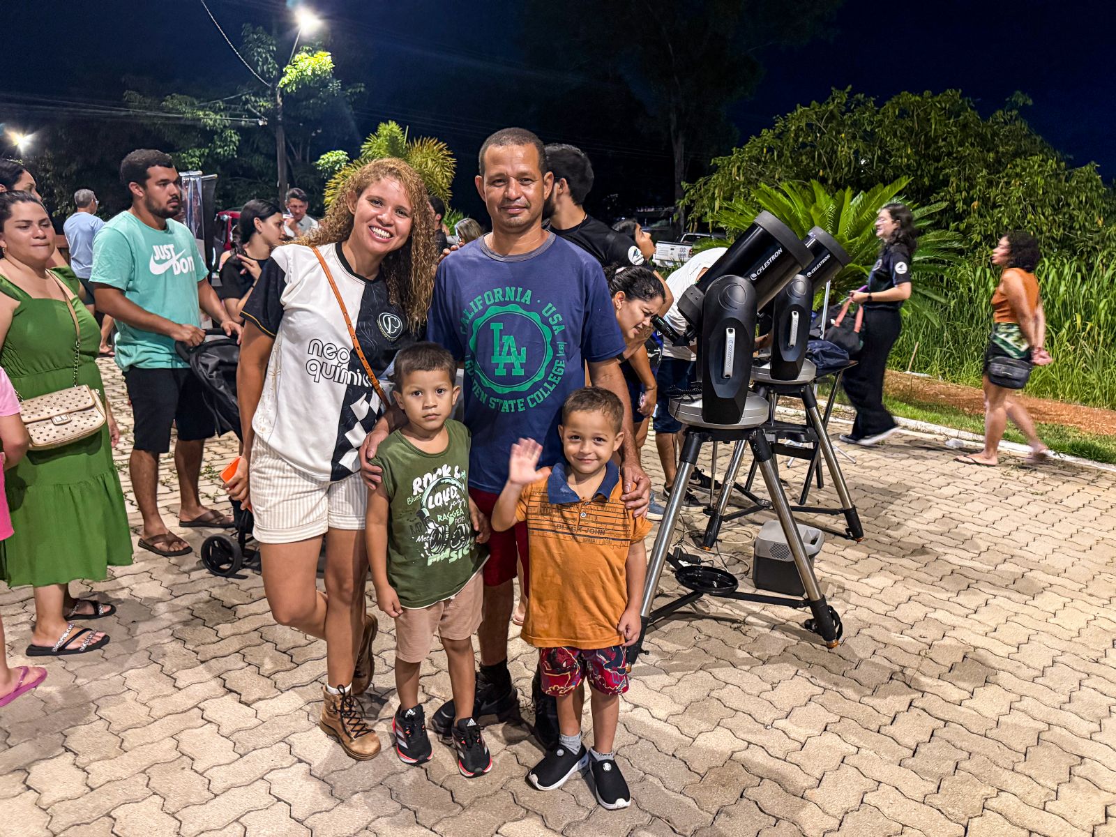 Guiomar Gonçalves levou familiares para acompanhar a atividade