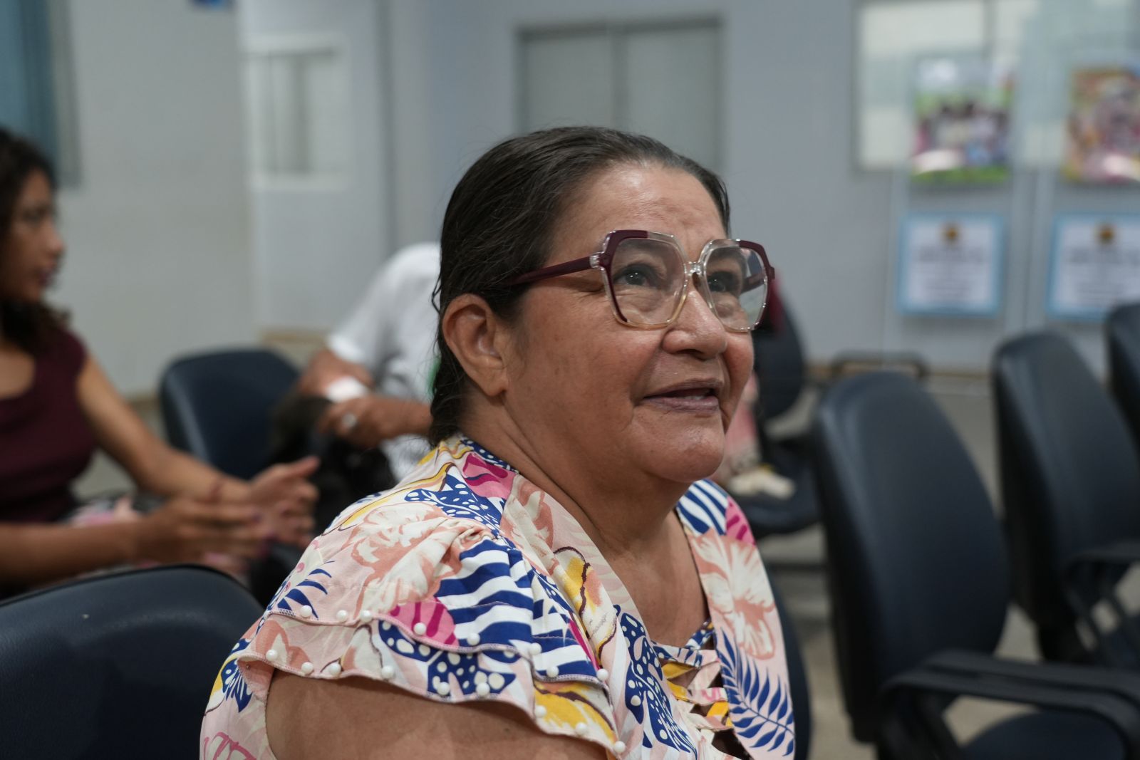 Rosângela Niceia esteve na unidade com a família e comemorou a mudança