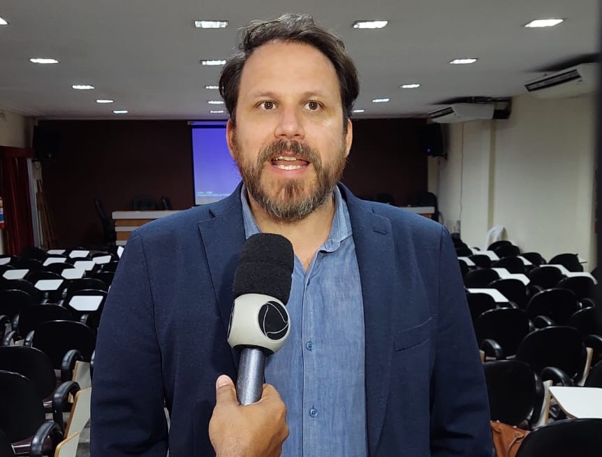 Coordenador do curso HubCrie, Thiago Lavras, veio de Campinas para participar da aula inaugural